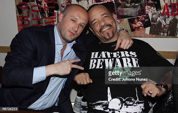 Fabrizio Sotti and Ice-T attend Sotti's birthday party at Scuderia on April 27, 2010 in New York City.