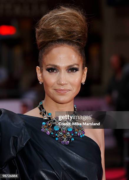 Jennifer Lopez attends the Gala Premiere of 'The Back-Up Plan' at the Vue Leicester Square on on April 28, 2010 in London, England.