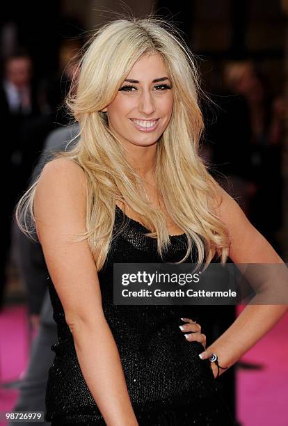 Stacey Solomon arrives for the The Back-Up Plan UK Premiere at Vue Leicester Square on April 28, 2010 in London, England.