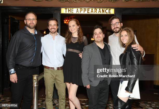 Douglas Pasko, Jake Stormoen, Baylee Self, Kurt Knight, Benjamin Allred and Lauren Spalding attend "The Appearance" Movie Premiere At Cinepocalypse...