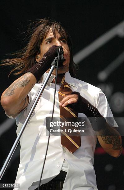 Anthony Kiedis of the Red Hot Chili Peppers