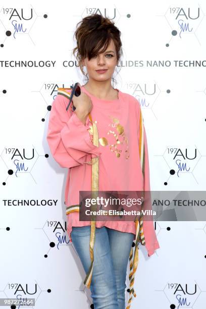 Eugenia Costantini attends Sfilata AU197SM AltaRoma on June 29, 2018 in Rome, Italy.