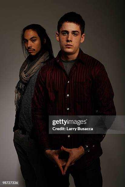 Director/screenwriter Kim Chapiron and actor Adam Butcher from the film "Dog Pound" attend the Tribeca Film Festival 2010 portrait studio at the...