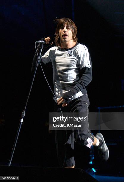 Anthony Kiedis lead vocalist of the Red Hot Chili Peppers