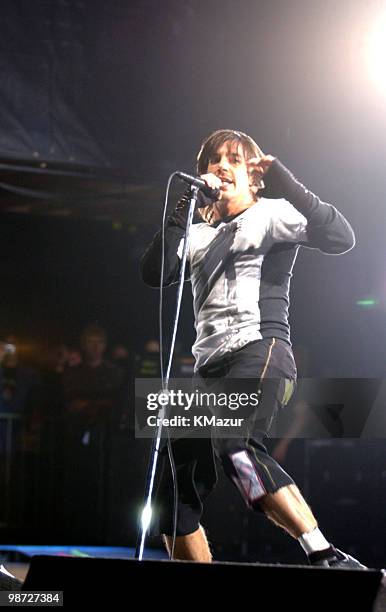 Anthony Kiedis lead vocalist of the Red Hot Chili Peppers