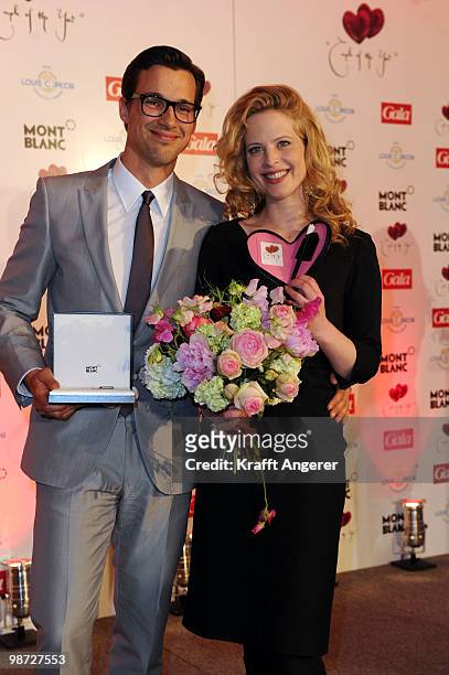 Actress Diana Amft and actor Florian David Fitz pose at the GALA Couple of the Year Event on April 28, 2010 in Hamburg, Germany.