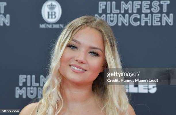 Julia Beautx attends the premiere of the movie 'Das schoenste Maedchen der Welt' of Munich Film Festival 2018 at Mathaeser Filmpalast on June 29,...