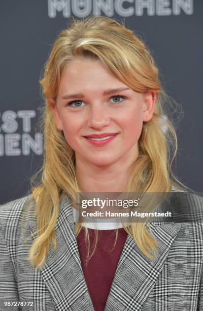 Sinje Irslinger attend the premiere of the movie 'Das schoenste Maedchen der Welt' of Munich Film Festival 2018 at Mathaeser Filmpalast on June 29,...