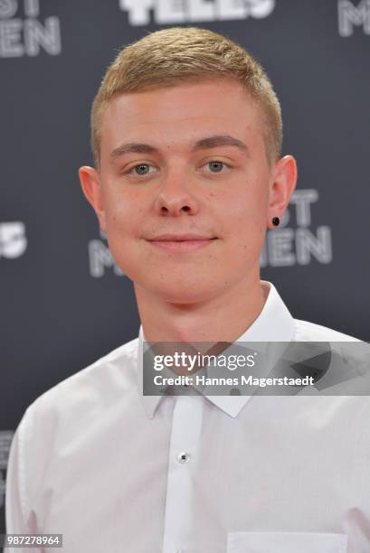 Jonas Ems attends the premiere of the movie 'Das schoenste Maedchen der Welt' of Munich Film Festival 2018 at Mathaeser Filmpalast on June 29, 2018...