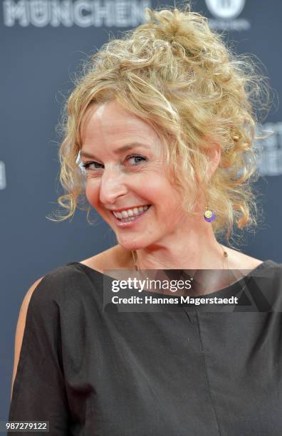 Franziska Schlattner attends the premiere of the movie 'Das schoenste Maedchen der Welt' of Munich Film Festival 2018 at Mathaeser Filmpalast on June...