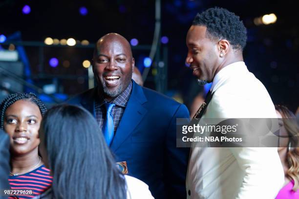 Nick Anderson and Tracy McGrady attend the NBA Awards Show on June 25, 2018 at the Barker Hangar in Santa Monica, California. NOTE TO USER: User...
