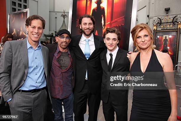 Producer Brad Fuller, Jackie Earle Haley, Producer Andrew Form, Kyle Gallner and Connie Britton at the World Premiere of Warner Bros. Pictures 'A...