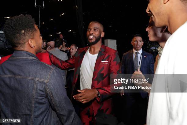 Chris Paul of the Houston Rockets attends the NBA Awards Show on June 25, 2018 at the Barker Hangar in Santa Monica, California. NOTE TO USER: User...
