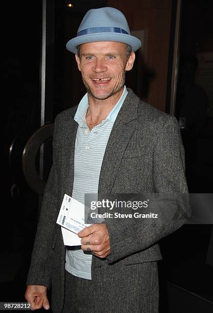 Flea arrives at the Los Angeles Premiere of "Milk" at the Academy of Motion Pictures Arts and Sciences on November 13, 2008 in Beverly Hills,...