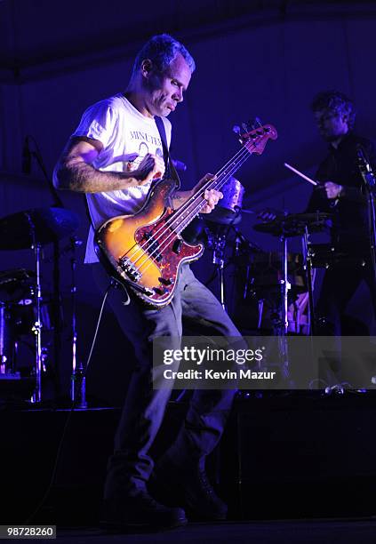 Flea of Atoms for Peace performs during the Day 3 of the Coachella Valley Music & Arts Festival 2010 at the Empire Polo Field on April 18, 2010 in...