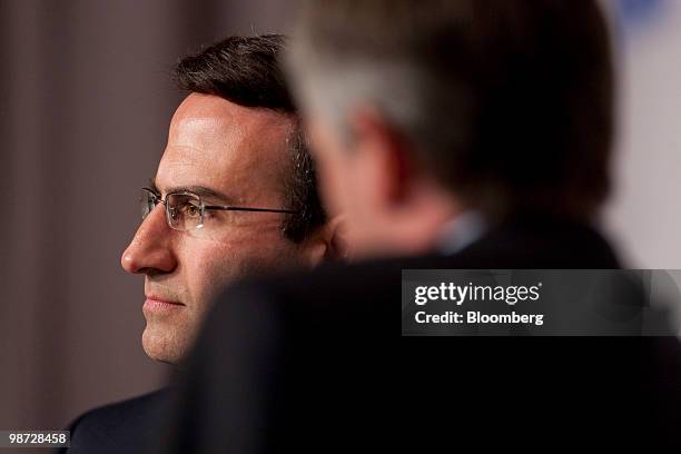 Peter Orszag, director of the U.S. Office of Management and Budget, listens during the Peter G. Peterson Foundation fiscal summit in Washington,...