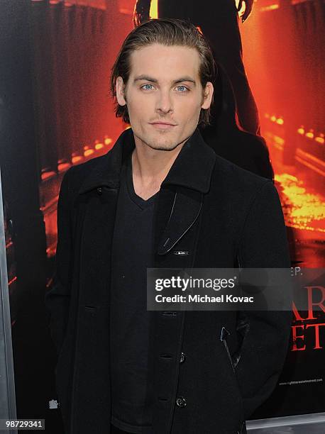 Actor Kevin Zegers attend the Los Angeles premiere of 'A Nightmare On Elm Street' at Grauman's Chinese Theatre on April 27, 2010 in Hollywood,...