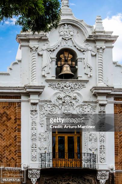 palacio de gobierno, main facade @ tlaxcala - tlaxcala stock pictures, royalty-free photos & images