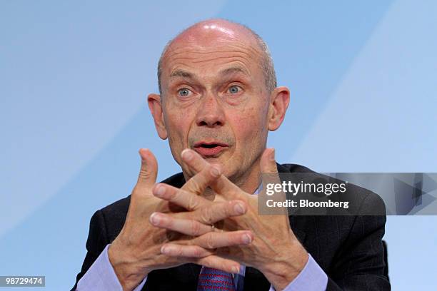 Pascal Lamy, director general of the World Trade Organization , speaks during a news conference at the German federal chancellory in Berlin, Germany,...