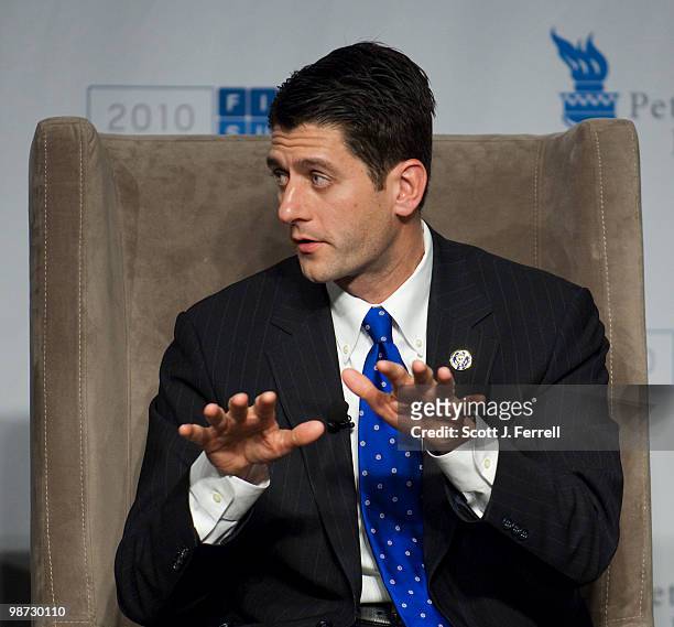 April 28: Rep. Paul D. Ryan, R-Wis., and a member of the National Commission on Fiscal Responsibility and Reform, during a panel discussion at the...