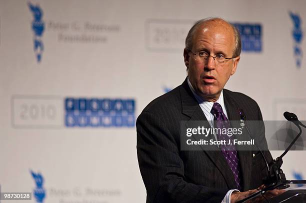 April 28: David M. Walker, President and CEO, Peter G. Peterson Foundation, at the 2010 Fiscal Summit sponsored by the Peter G. Peterson Foundation.