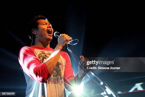 Mandagi Dougy Mandagi of Australian indie rock band, The Temper Trap performs ...