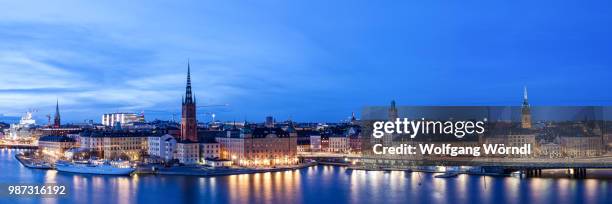 stockholm panorama - wolfgang wörndl stock pictures, royalty-free photos & images