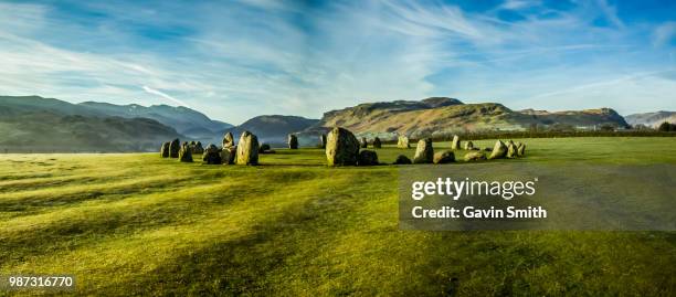 castlerigg stone circle - castlerigg stone circle stockfoto's en -beelden