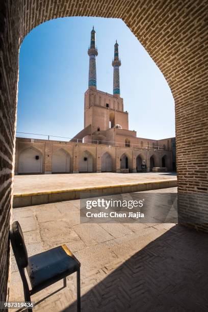 friday mosque of yazd - an jiajie stock pictures, royalty-free photos & images