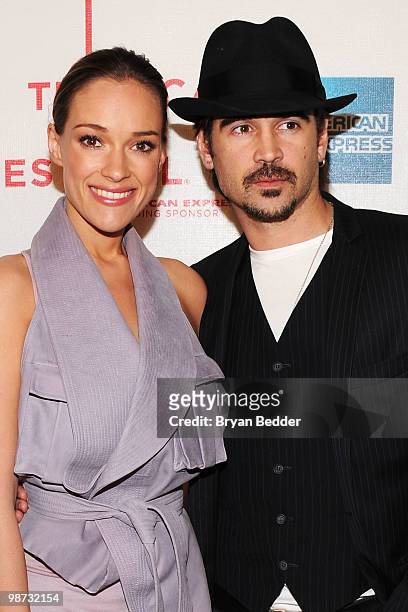 Actress Alicja Bachleda and actor Colin Farrell attend the premiere of "Ondine" during the 2010 Tribeca Film Festival at the Tribeca Performing Arts...