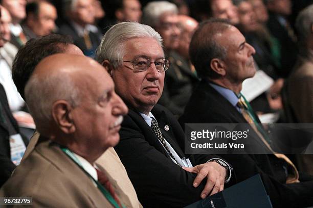 Cesar Pacheco , vice-president of Brazil's Gremio, during the draw of the 2010 Nissan Sudamericana Cup at Conmebol Conventions Center on April 28,...