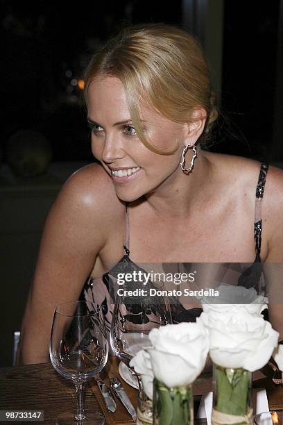 Actress Charlize Theron attends Dior & Vogue Celebrate the Charlize Theron Africa Outreach Project at Soho House on April 27, 2010 in West Hollywood,...