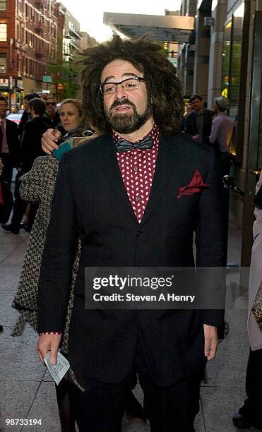 Musician Adam Duritz attends the opening night of "Collected Stories" at the Samuel J. Friedman Theatre on April 28, 2010 in New York City.