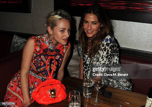 Jaime Winstone and Lisa Snowdon attend the Maddox Club third anniversary party at the n/ Maddox Club on April 28, 2010 in London, England.