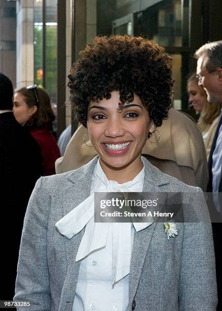 Actress Jasika Nicole attends the opening night of "Collected Stories" at the Samuel J. Friedman Theatre on April 28, 2010 in New York City.