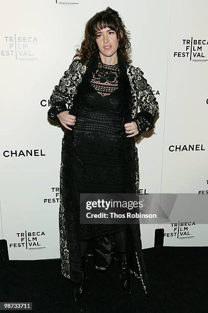 Actress Paz de la Huerta attends the CHANEL Tribeca Film Festival Dinner in support of the Tribeca Film Festival Artists Awards Program at Odeon on...