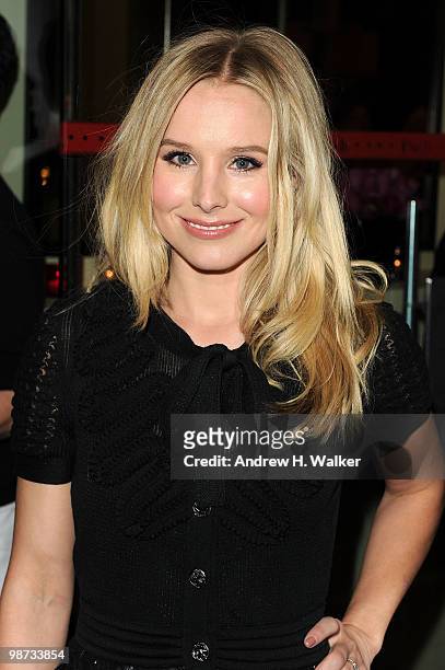 Actress Kristen Bell attends the CHANEL Tribeca Film Festival Dinner in support of the Tribeca Film Festival Artists Awards Program at Odeon on April...