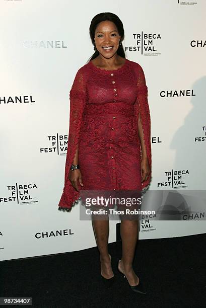 Grace Hightower attends the CHANEL Tribeca Film Festival Dinner in support of the Tribeca Film Festival Artists Awards Program at Odeon on April 28,...