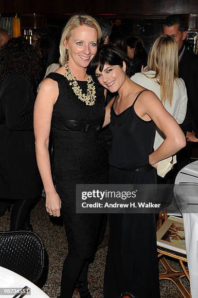 Editor-in-chief of Allure magazine Linda Wells and actress Selma Blair attend the CHANEL Tribeca Film Festival Dinner in support of the Tribeca Film...