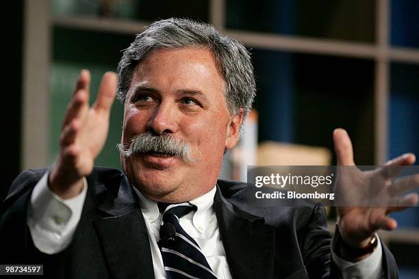 Chase Carey, deputy chairman, president and chief operating officer of News Corp., speaks during the Milken Institute Global Conference in Los...