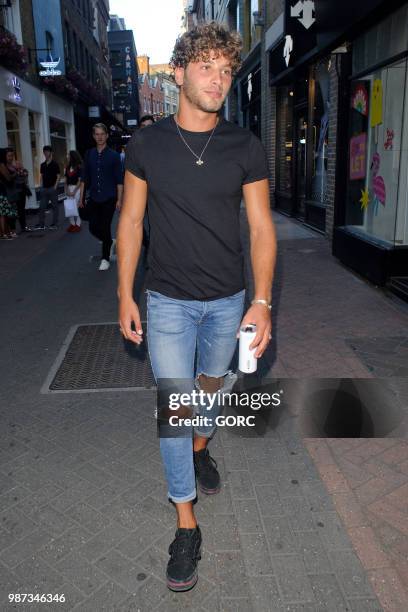 Eyal Booker from TV show Love Island seen attending the opening of Jaded store in Soho on June 29, 2018 in London, England.