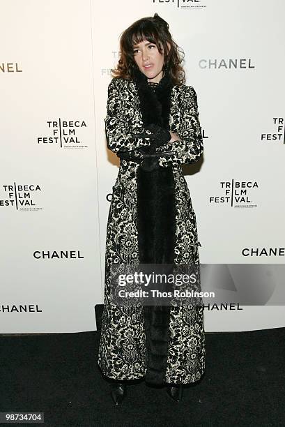 Actress Paz de la Huerta attends the CHANEL Tribeca Film Festival Dinner in support of the Tribeca Film Festival Artists Awards Program at Odeon on...