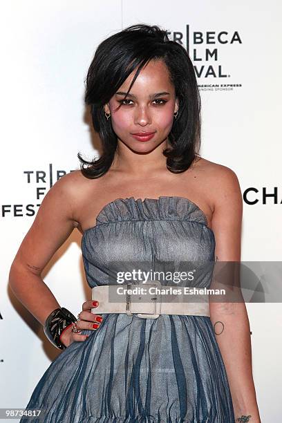 Actress Zoe Kravitz attends the 9th Annual Tribeca Film Festival - Chanel Dinner at Odeon on April 28, 2010 in New York, New York.