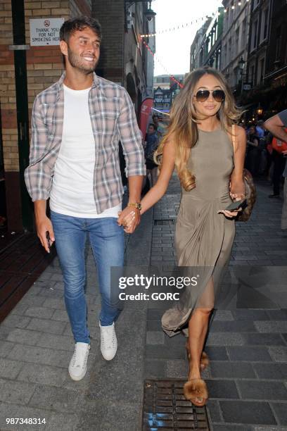 Megan McKenna and Mike Thalassitis sighting in Soho on June 29, 2018 in London, England.