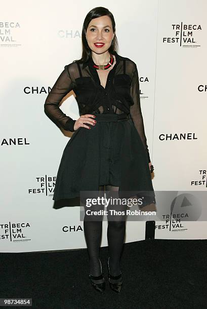 Fabiola Beracasa attends the CHANEL Tribeca Film Festival Dinner in support of the Tribeca Film Festival Artists Awards Program at Odeon on April 28,...