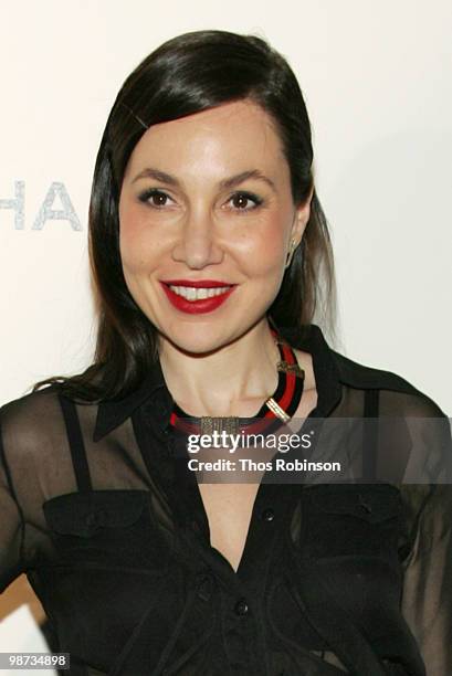 Fabiola Beracasa attends the CHANEL Tribeca Film Festival Dinner in support of the Tribeca Film Festival Artists Awards Program at Odeon on April 28,...