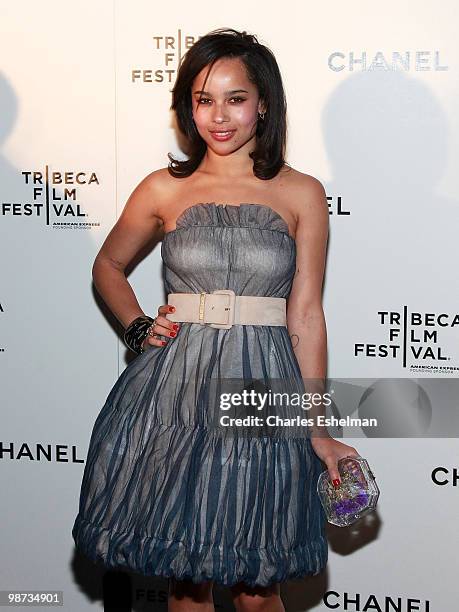 Actress Zoe Kravitz attends the 9th Annual Tribeca Film Festival - Chanel Dinner at Odeon on April 28, 2010 in New York, New York.