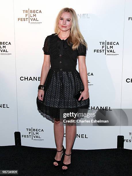 Actress Kristen Bell attends the 9th Annual Tribeca Film Festival - Chanel Dinner at Odeon on April 28, 2010 in New York, New York.