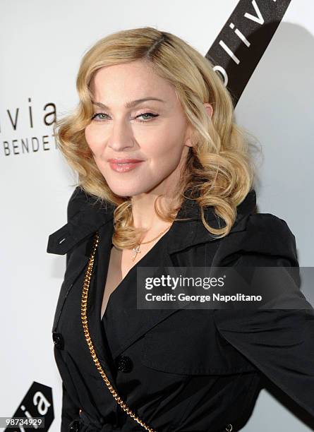 Singer and actress Madonna attends the 2nd Annual Bent on Learning Benefit at The Puck Building on April 28, 2010 in New York City.