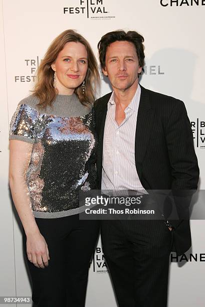 Actor Andrew McCarthy and Wife Dolores Rice attends the CHANEL Tribeca Film Festival Dinner in support of the Tribeca Film Festival Artists Awards...